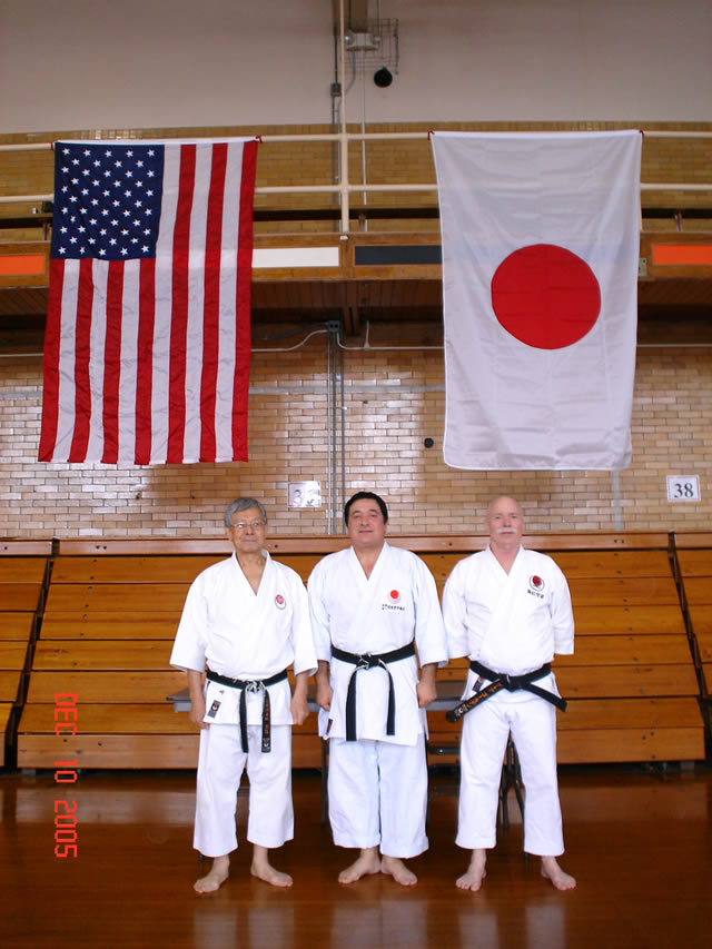 Master Teruyuki Okazaki, Sensei Erfani, and Master Greer Golden