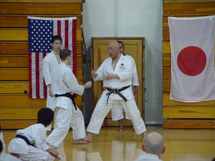 guest instructor Toshihiro Mori demonstrating techniques