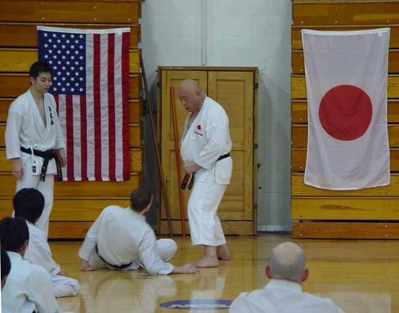 guest instructor Toshihiro Mori demonstrating techniques