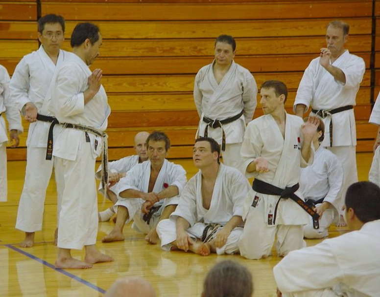 guest instructor Toshihiro Mori demonstrating correct hand techniques